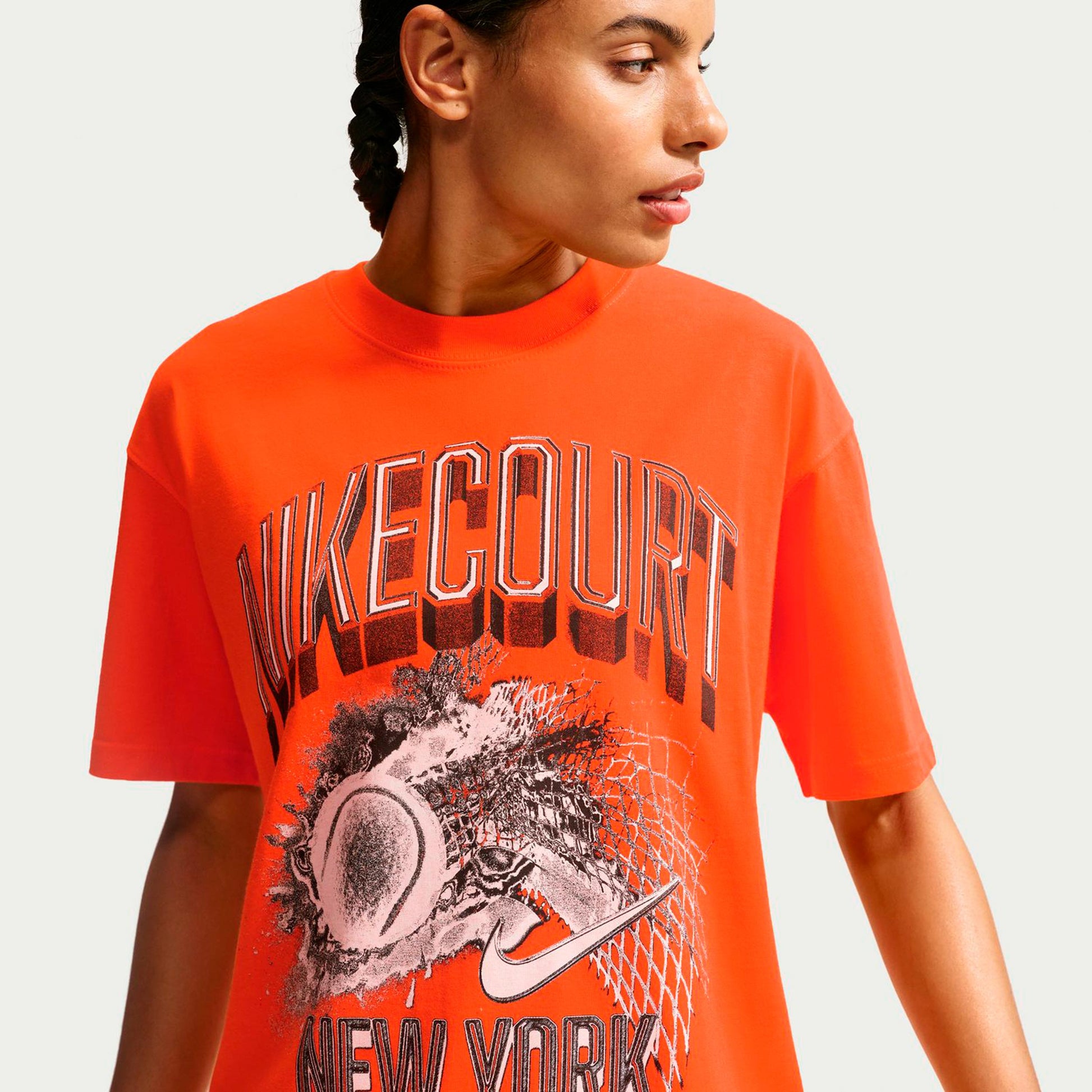 Nike Court Slam T-Shirt Damen - orange