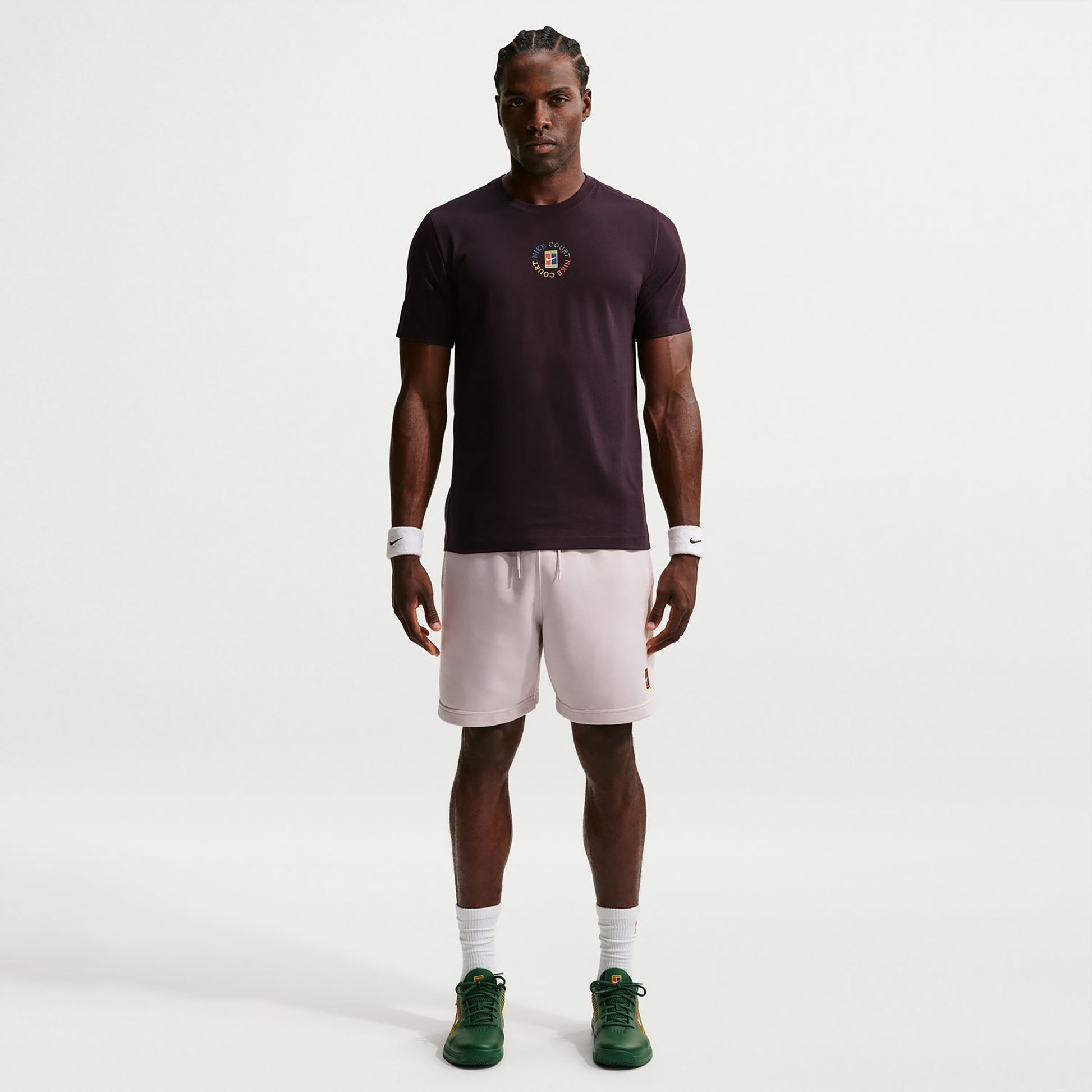 Nike Court T-Shirt Herren - dunkelrot