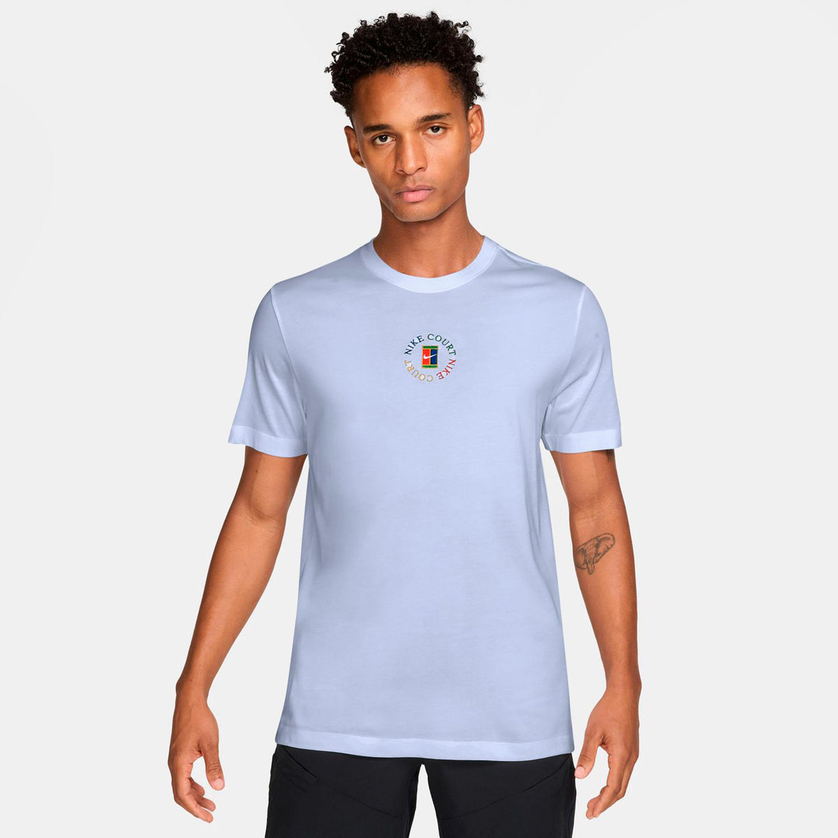 Nike Court T-Shirt Herren - blaugrau