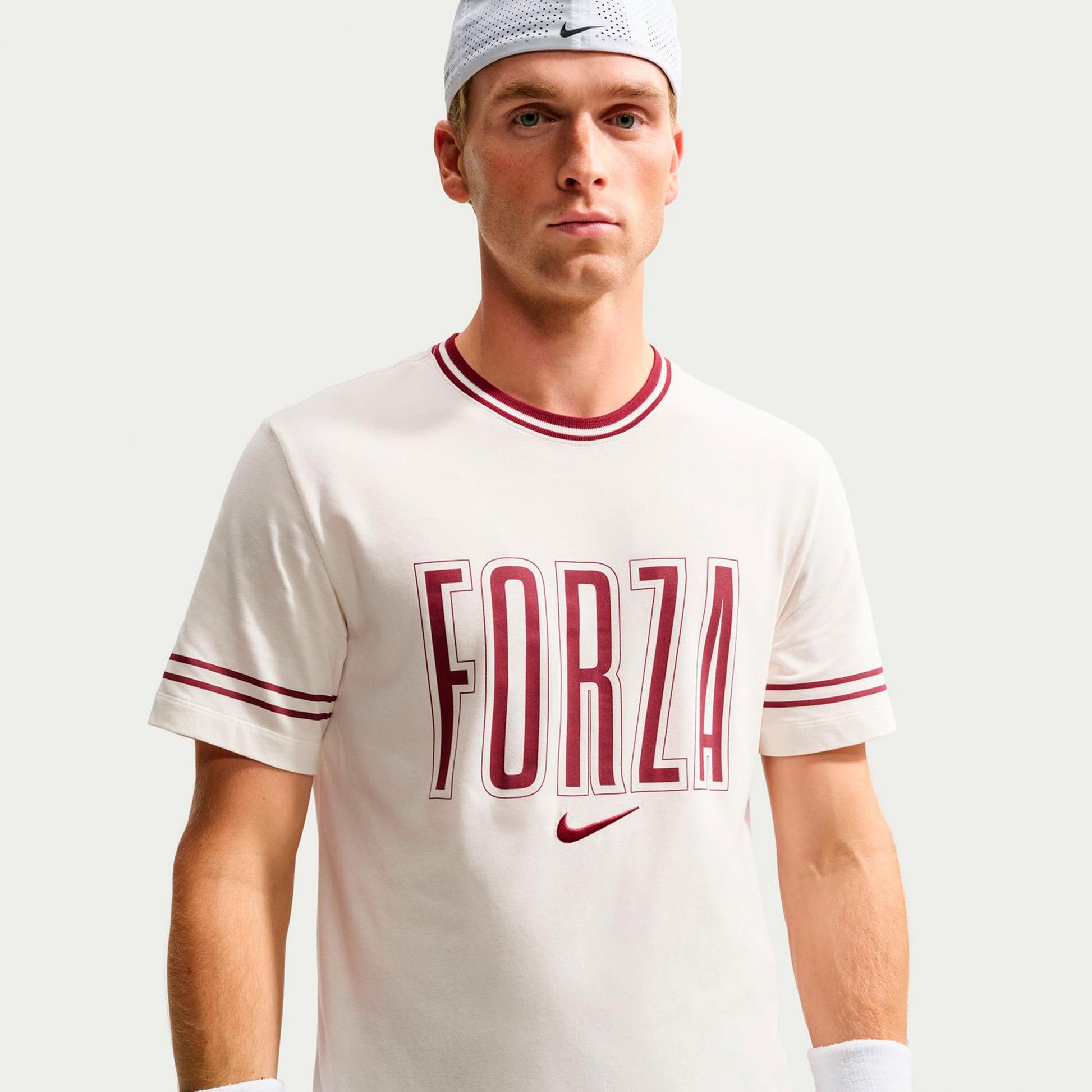 Nike Court T-Shirt Herren - creme