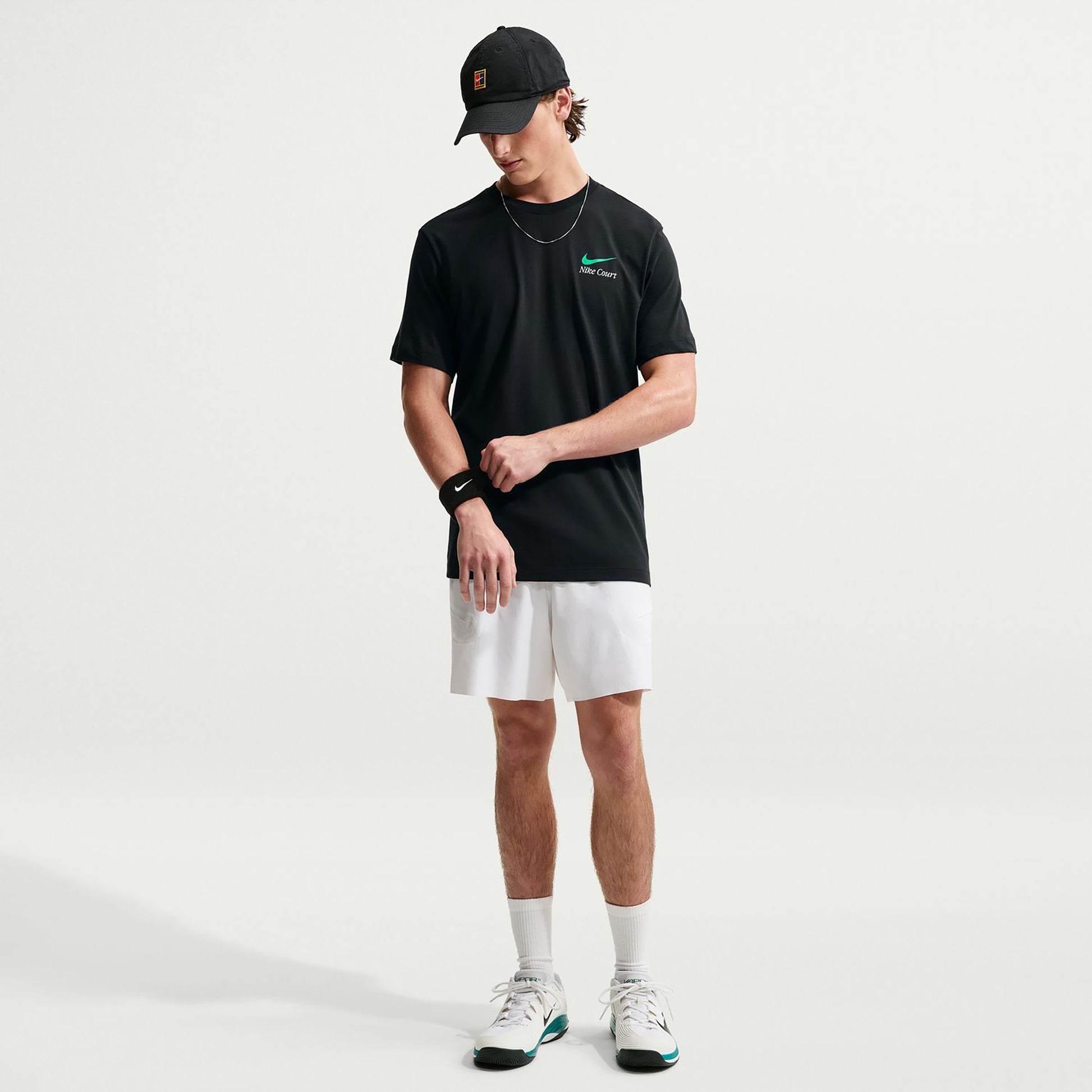 Nike Court Dri-Fit T-Shirt Herren - schwarz