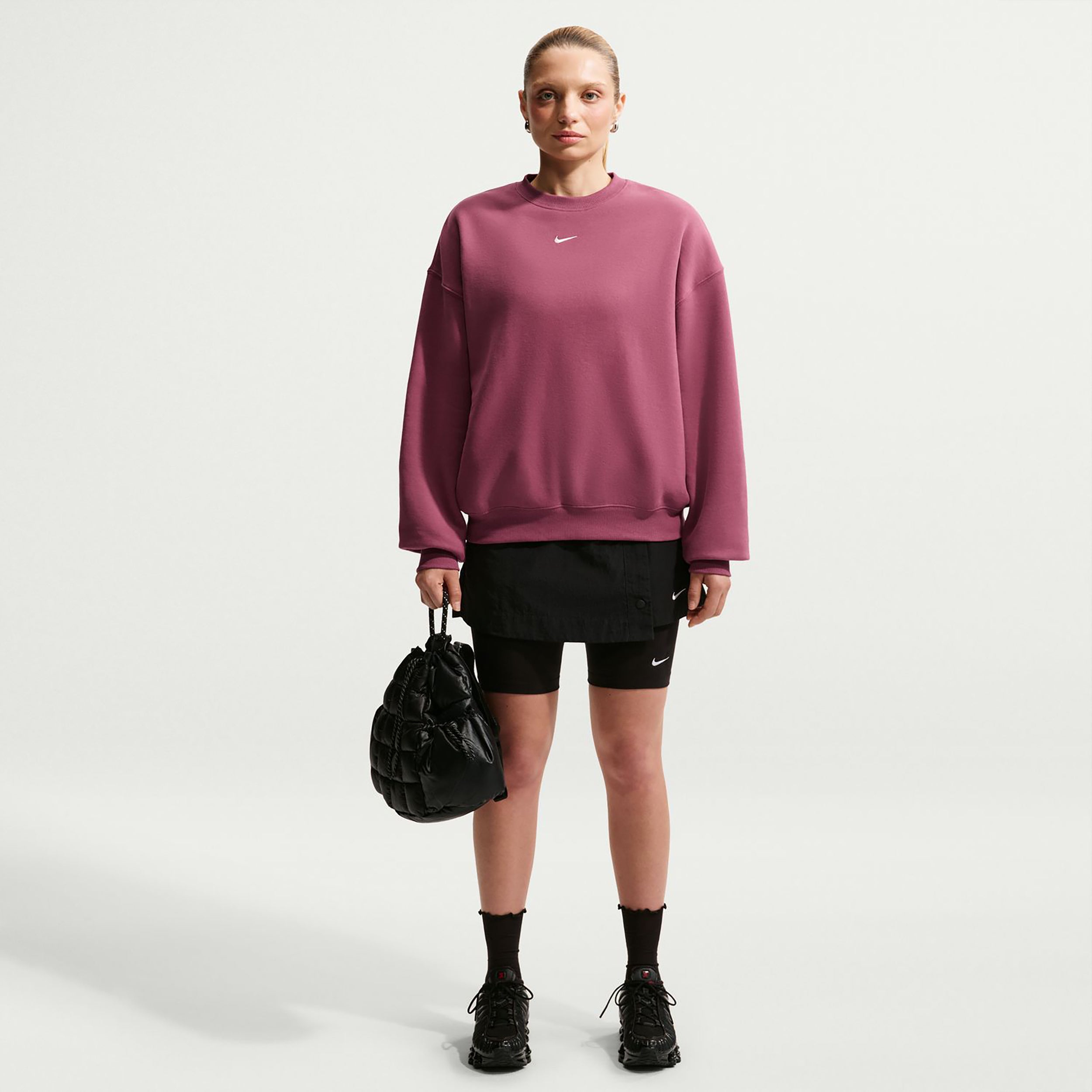 Nike Studio Fleece Sweatshirt Damen - mauve