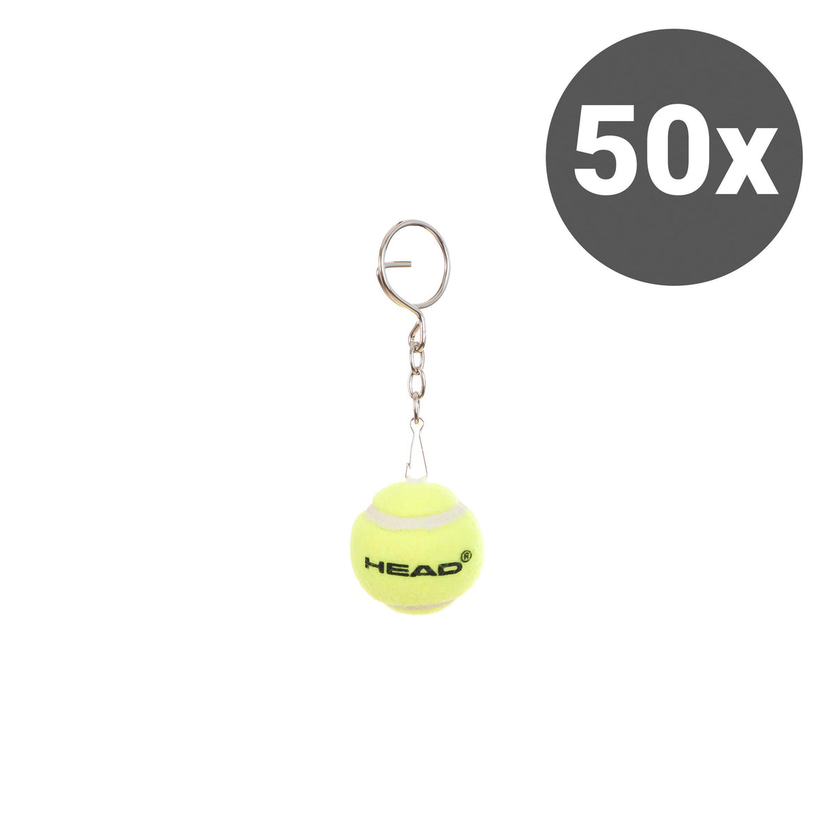 HEAD Mini Tennis Ball Schlüsselanhänger 50er Pack - gelb