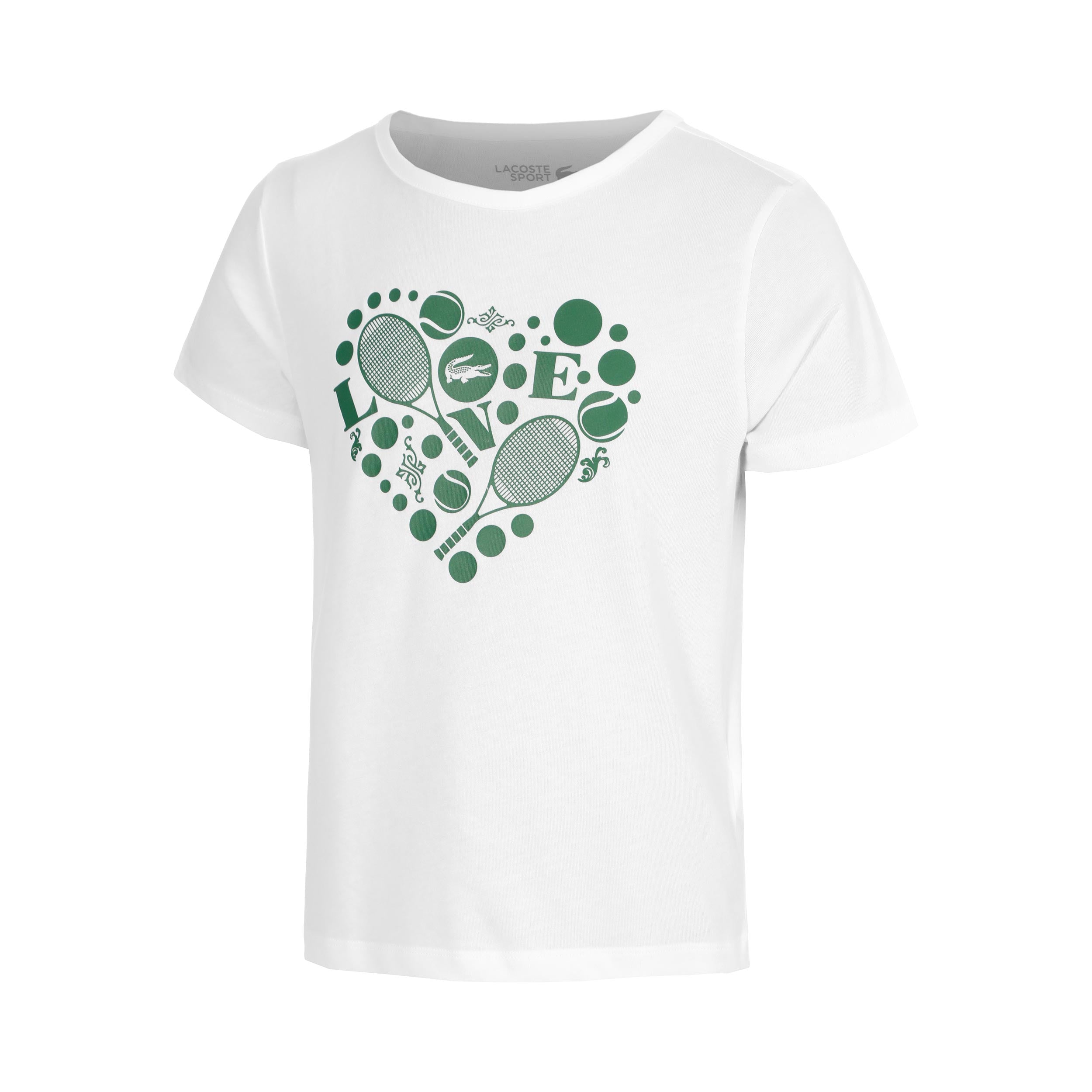 Lacoste T-Shirt Kinder - weiß, dunkelgrün