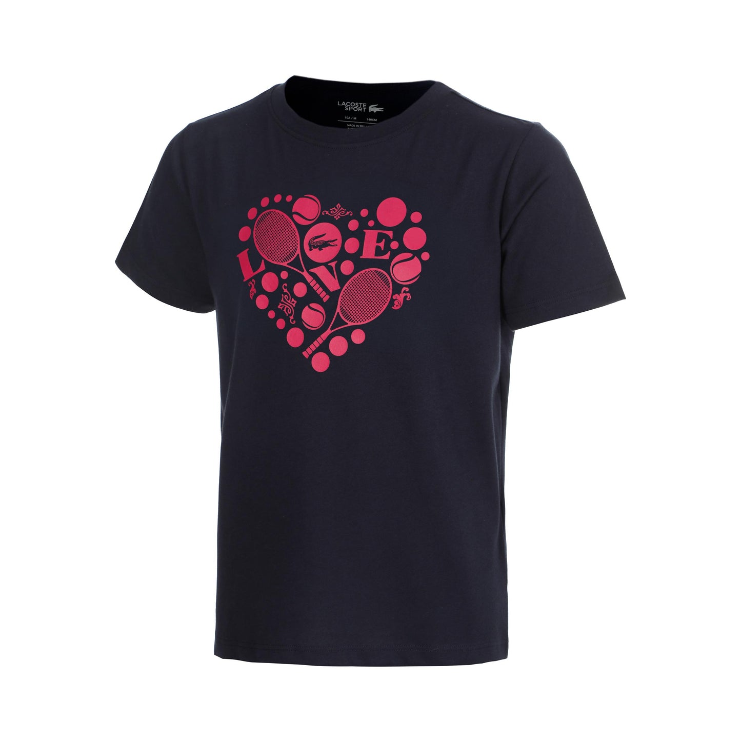 Lacoste T-Shirt Kinder - dunkelblau, pink