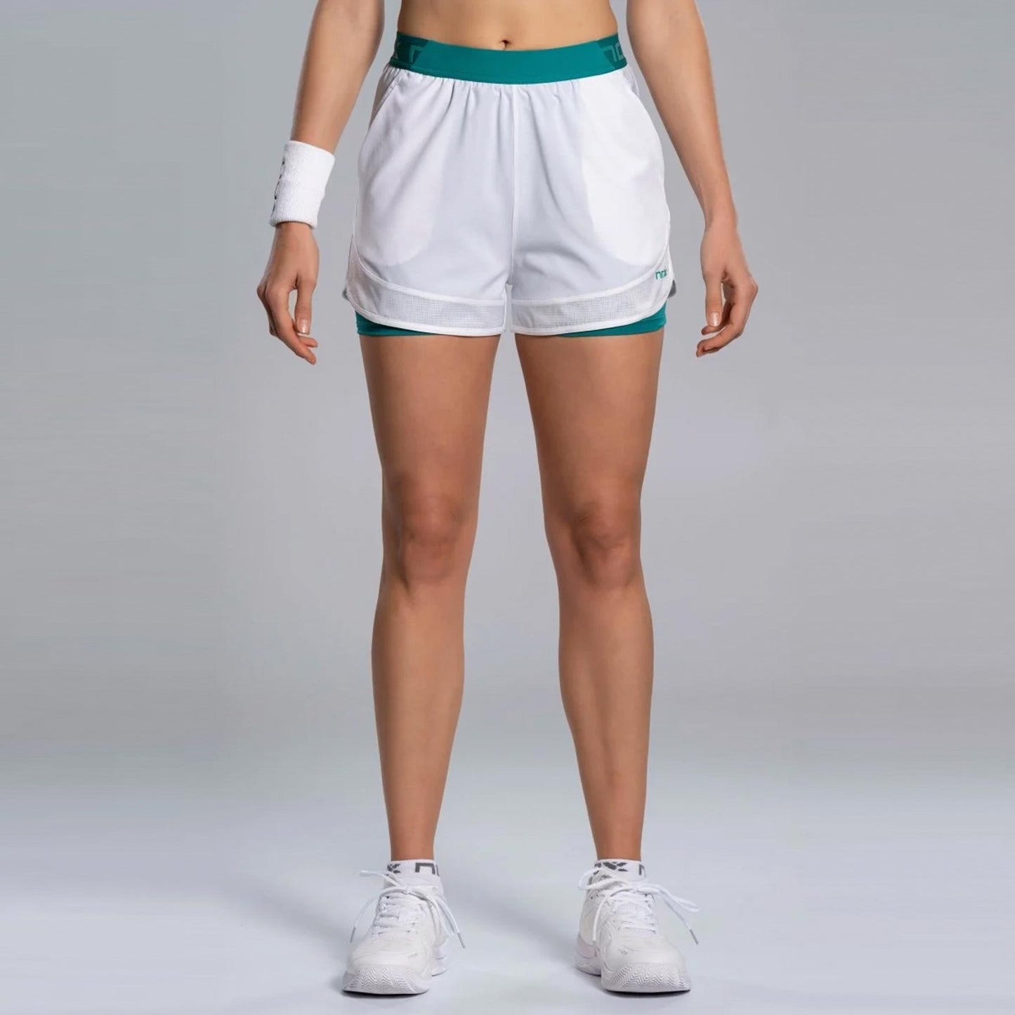 NOX Pro Shorts Damen - weiß, blaugrün