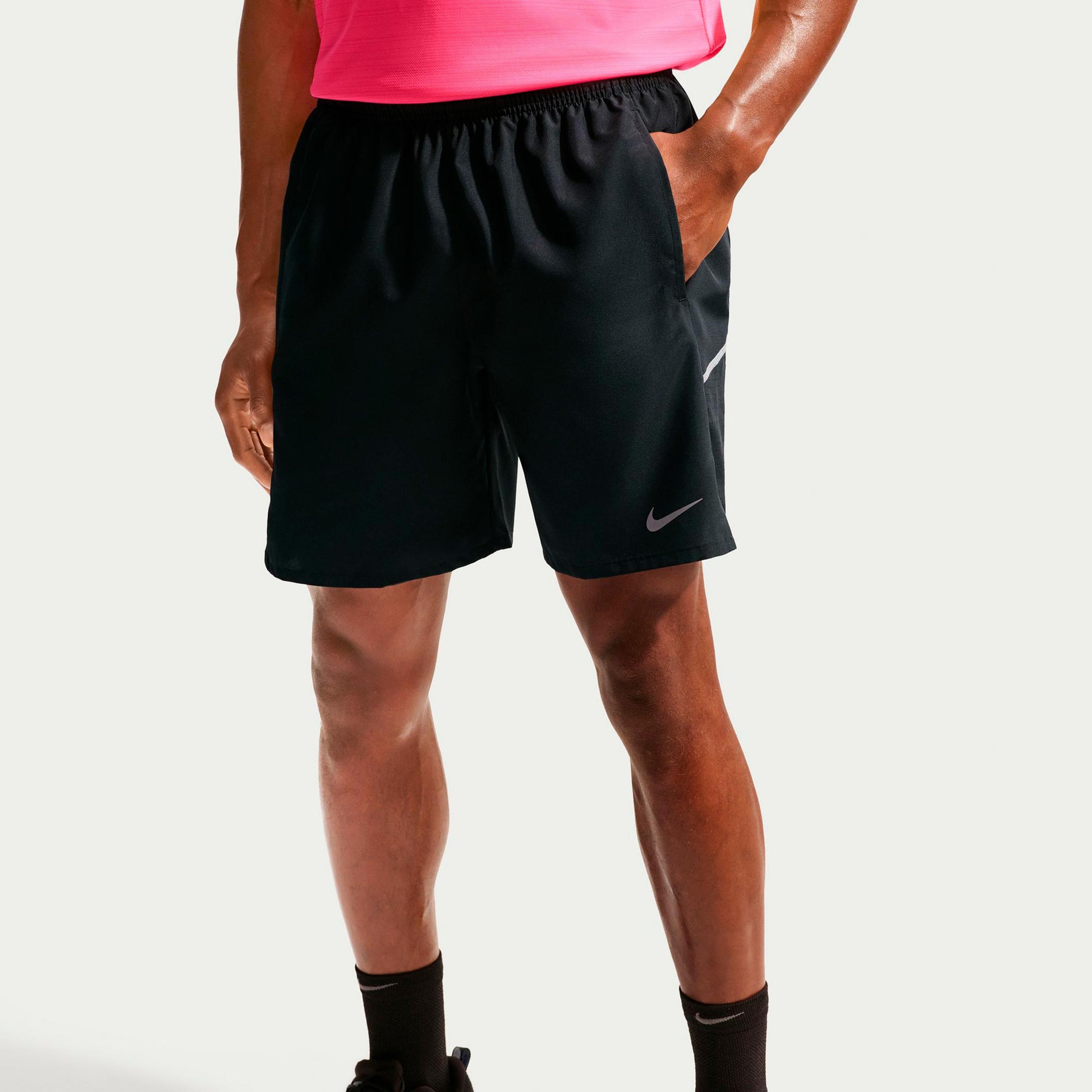 Nike Miler 5in  Laufshorts Herren - schwarz, silber