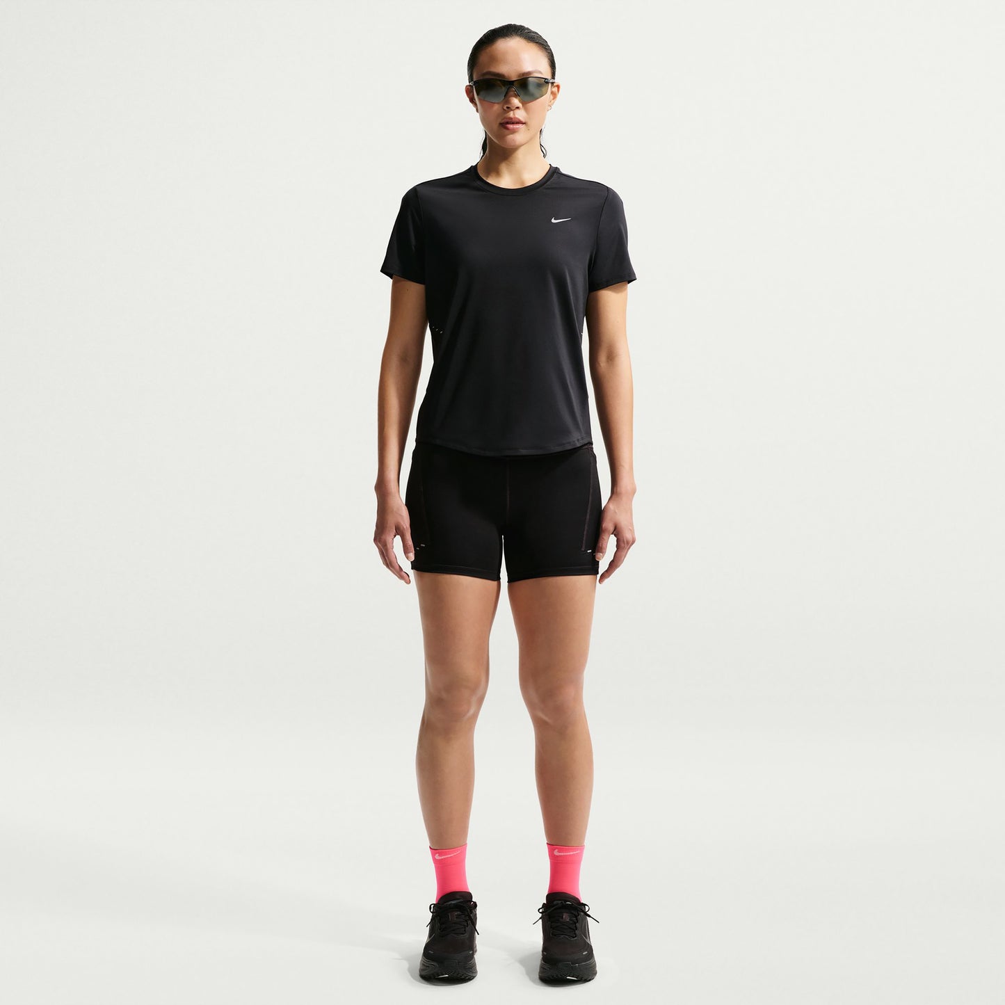 Nike Swift  Laufshirt Damen - schwarz, silber