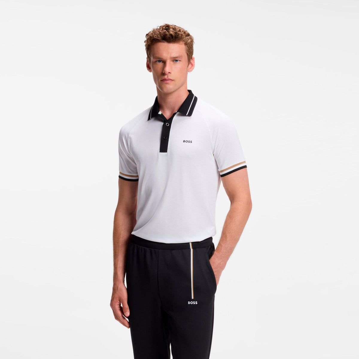 BOSS Court Polo Herren - weiß
