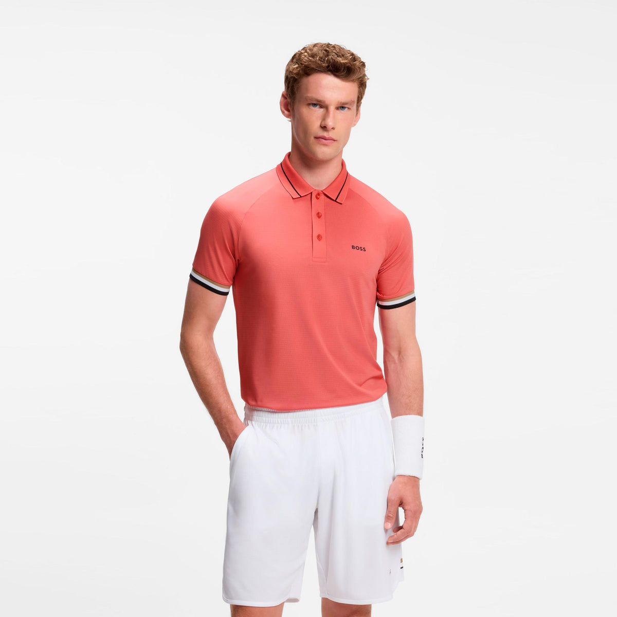 BOSS Court Polo Herren - altrosa