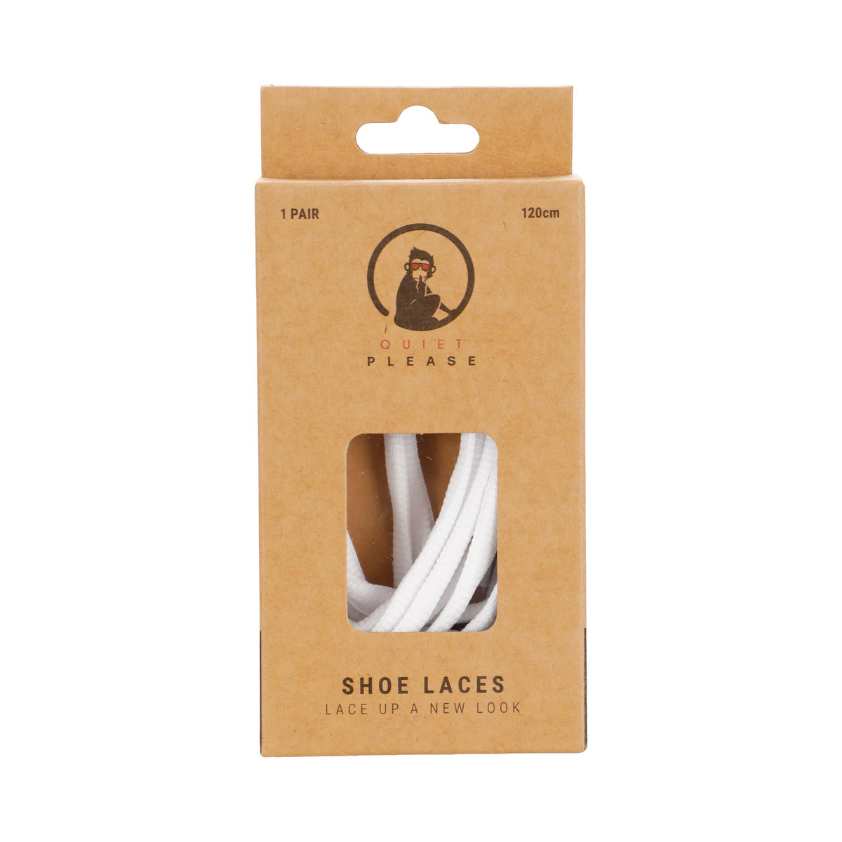 Quiet Please QP shoe laces 120cm Schnürsenkel - weiß