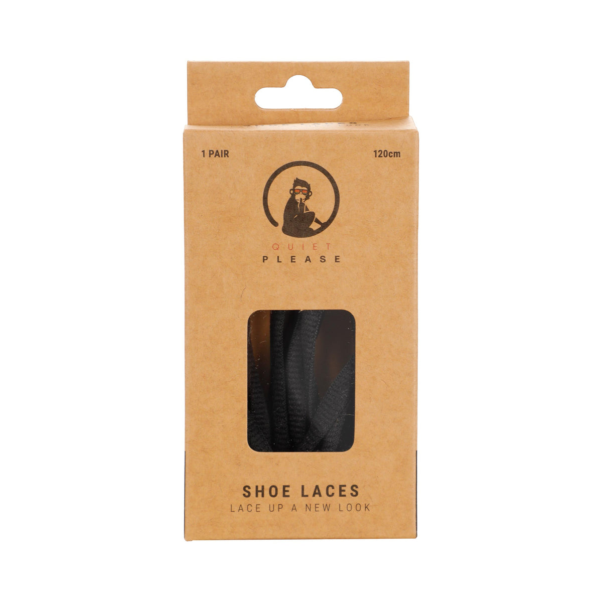 Quiet Please QP shoe laces 120cm Schnürsenkel - schwarz