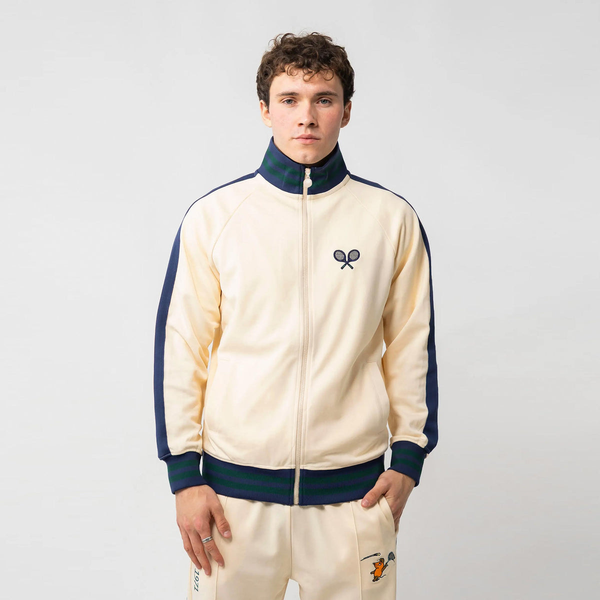 Lobster & Lemonade Maus Tennis – '92 Stadium Trainingsjacke Unisex - weiß, mehrfarbig