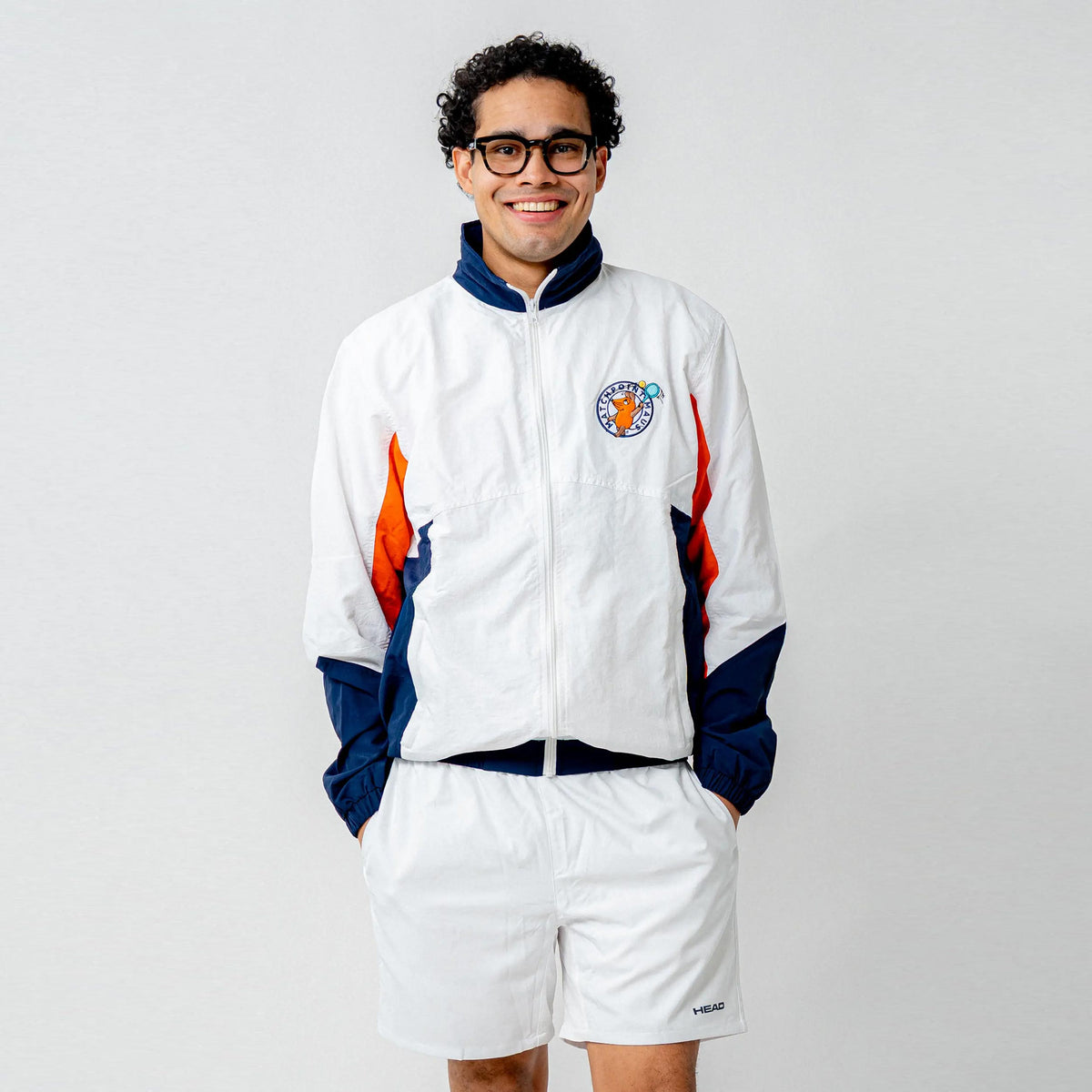 Lobster & Lemonade Maus Tennis – '92 Stadium Trainingsjacke Unisex - weiß, mehrfarbig