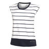 T-Shirt Damen-Weiß,Dunkelblau