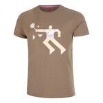 BIDI BADU Bekleidung BIDI BADU Paris 2025 Chill T-Shirt Herren-Braun,Beige