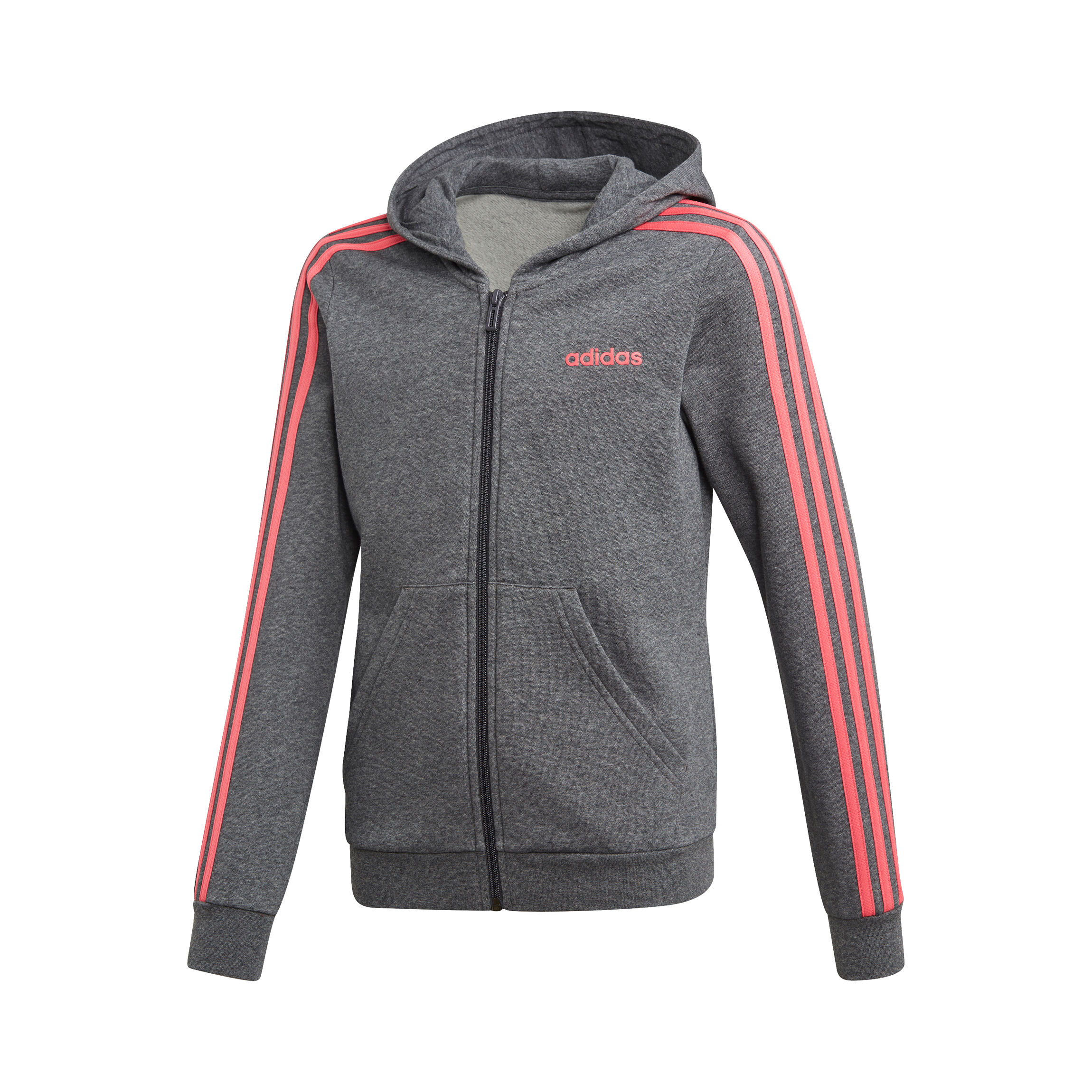 adidas Essentials 3 Stripes Full Zip Sweatjacke Mädchen adidas Essentials 3 Stripes Full Zip Sweatjacke Mädchen