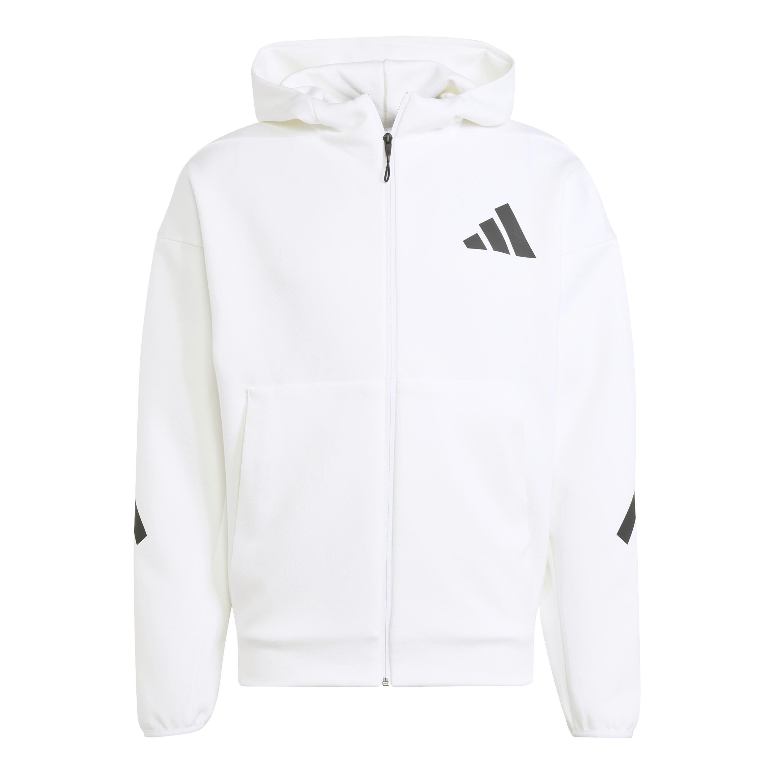 Weiße adidas sweatjacke top