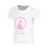 Baseline Logo T-Shirt M&auml;dchen-wei&szlig;, neonpink
