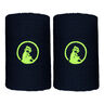 Long Schweißband 2er Pack Unisex - dunkelblau, neongrün