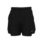 Mizuno Bekleidung Mizuno Core 2in1 7.5inch Laufshorts Herren-schwarz