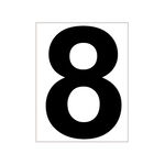 Tegra Platzbedarf Tegra Platzziffer 8 Schild-Weiß,Schwarz