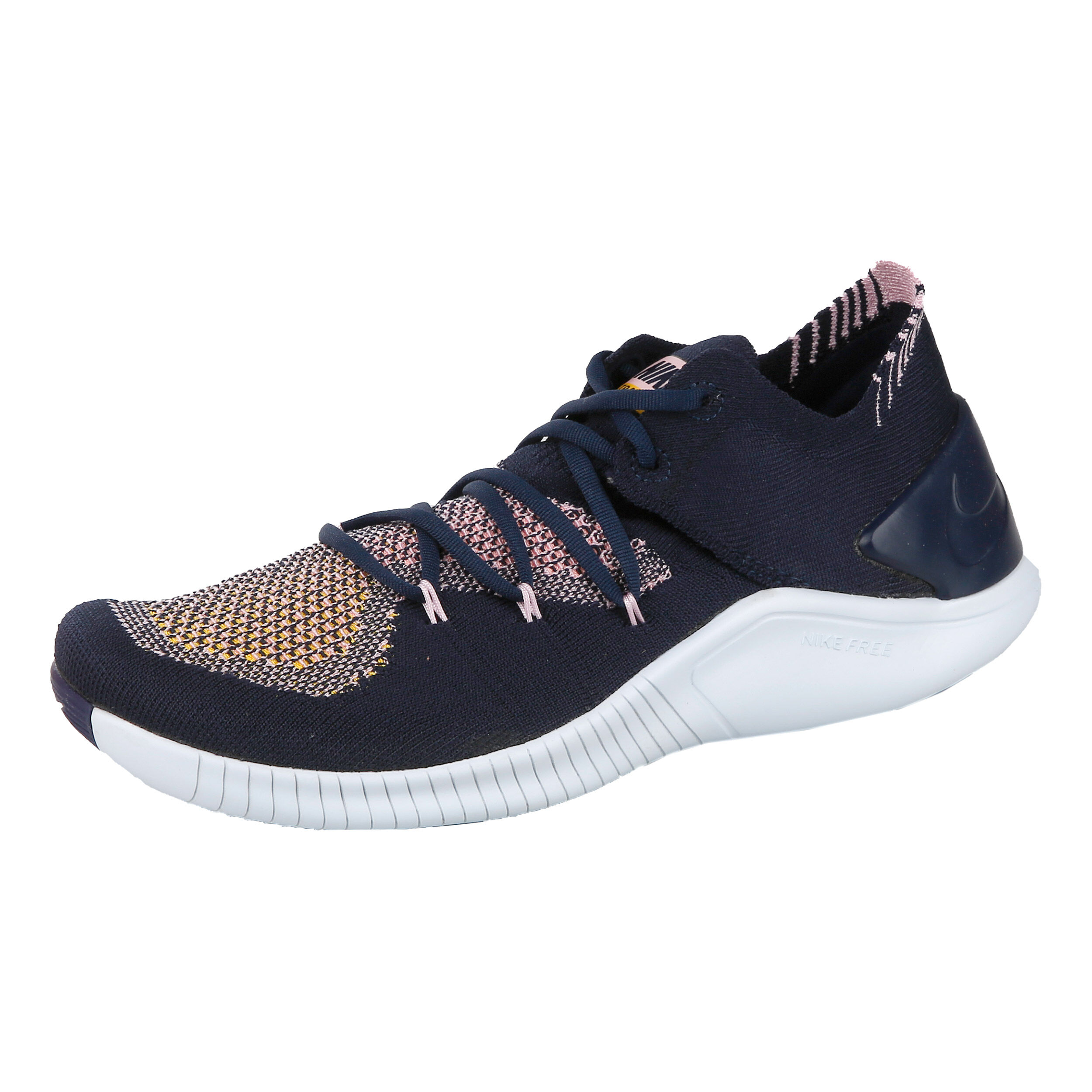 Nike Free Flyknit 3 Fitnessschuh Damen Dunkelblau Orange online kaufen Tennis Point AT
