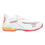 Mizuno Tennisschuhe Mizuno Wave Exceed Tour 6 Sandplatzschuh Damen-Weiß,Koralle