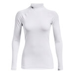 Under Armour Bekleidung Under Armour Coldgear Authentics Mockneck Longsleeve Damen-Wei&szlig;