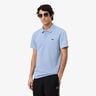 Ribbed Collar Polo Polo Herren - blaugrau, wei&szlig;