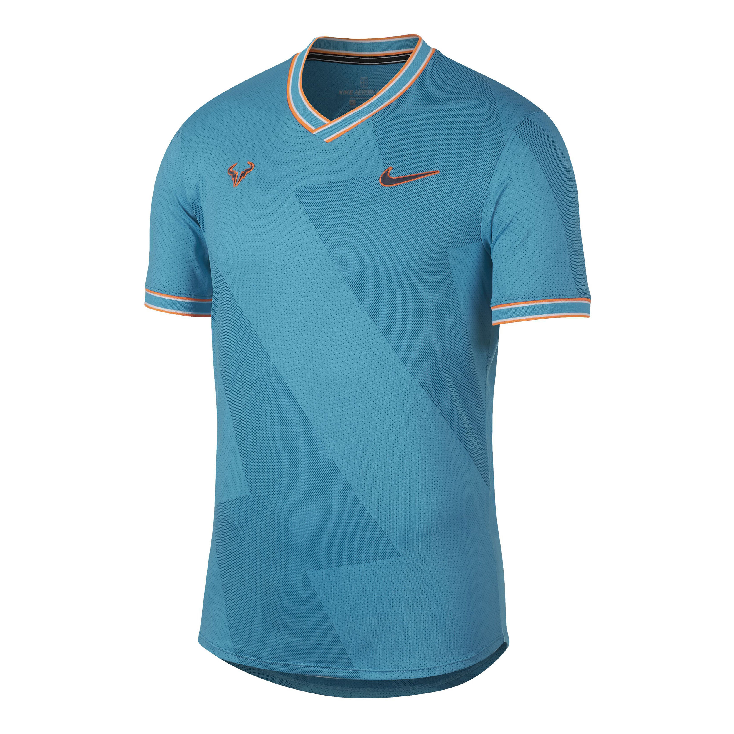 Nike Rafael Nadal Aeroreact Jaquard T Shirt Herren Blau Orange online kaufen Tennis Point AT