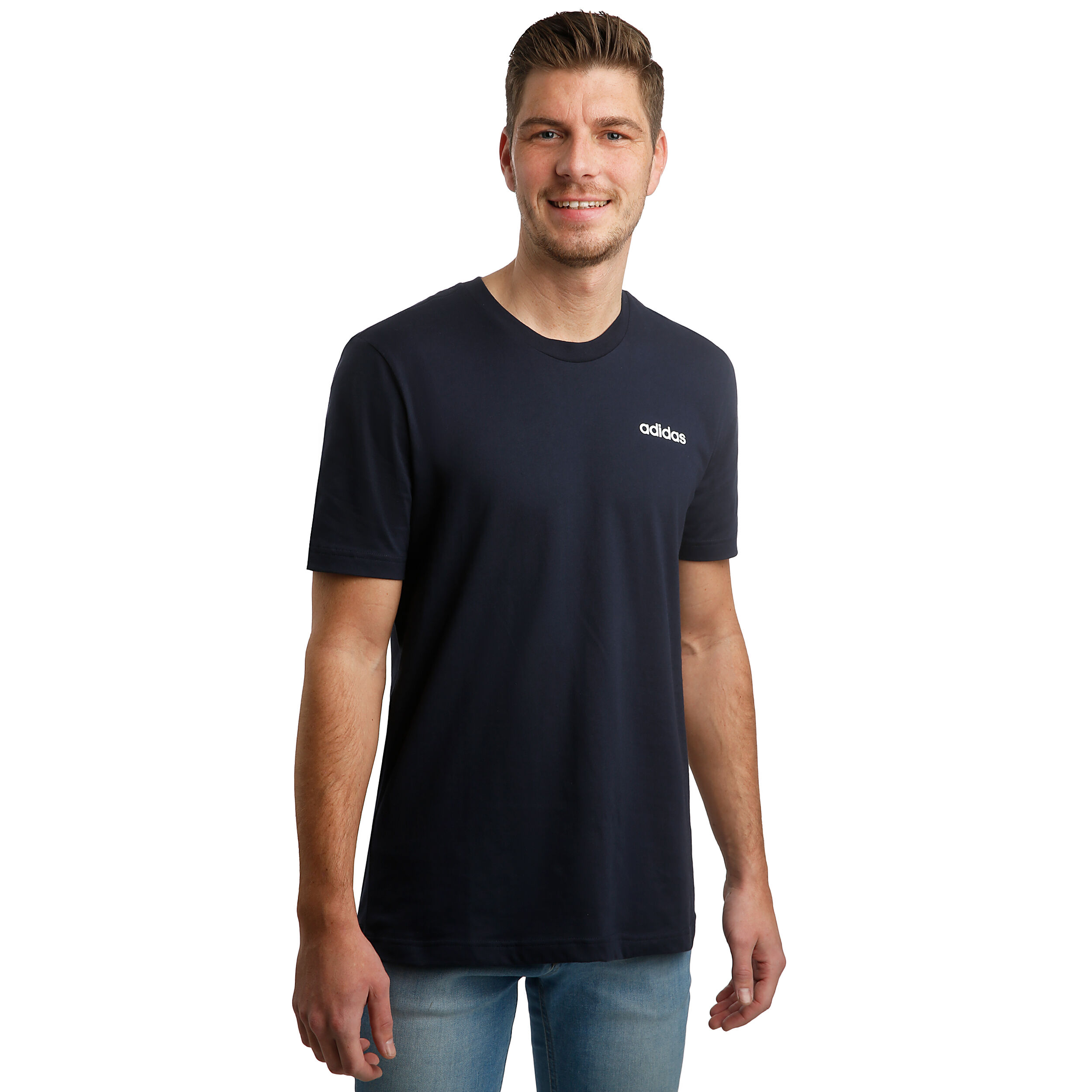 adidas Essentials Plain T Shirt Herren Dunkelblau, Weiß T shirt Adidas Essentials Plain Tee (Dunkelblau) • Preis 25
