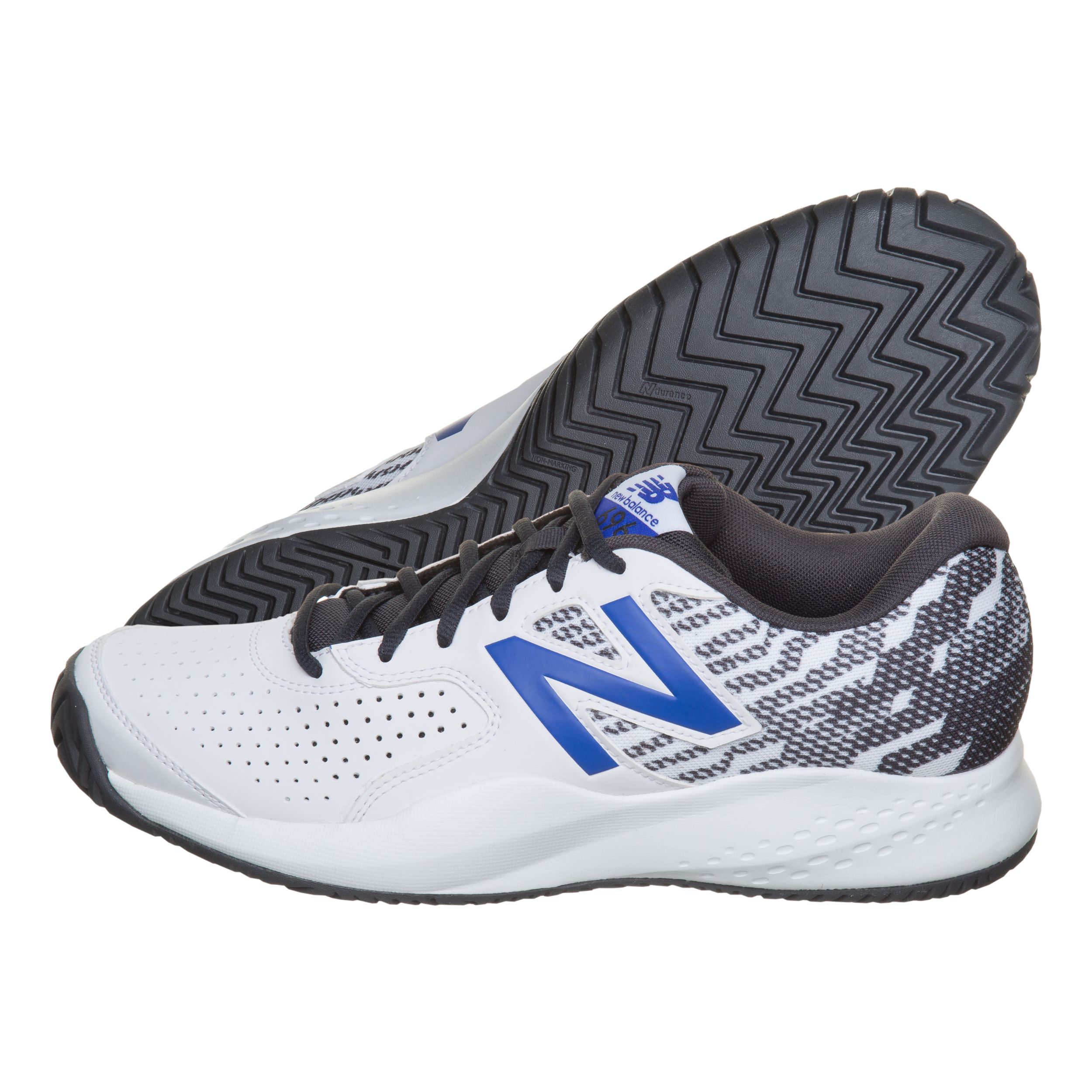696 V3 Allcourtschuh Herren Wei Schwarz
