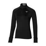 Mizuno Laufshirt Mizuno Warmalite Half-Zip Lauftop Damen-Schwarz,Schwarz
