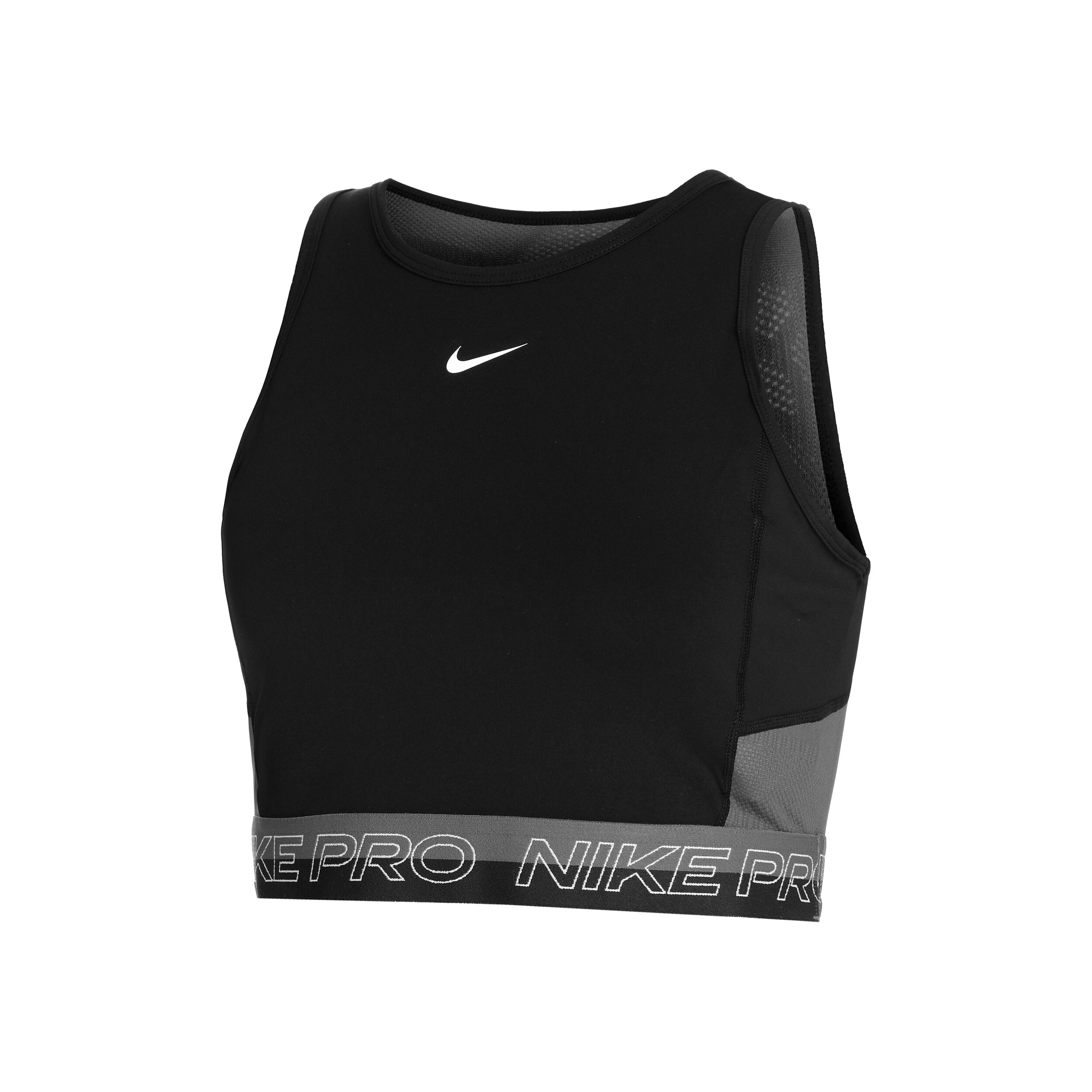Dri Fit Performance Cropped Tank Top Damen Schwarz Grau