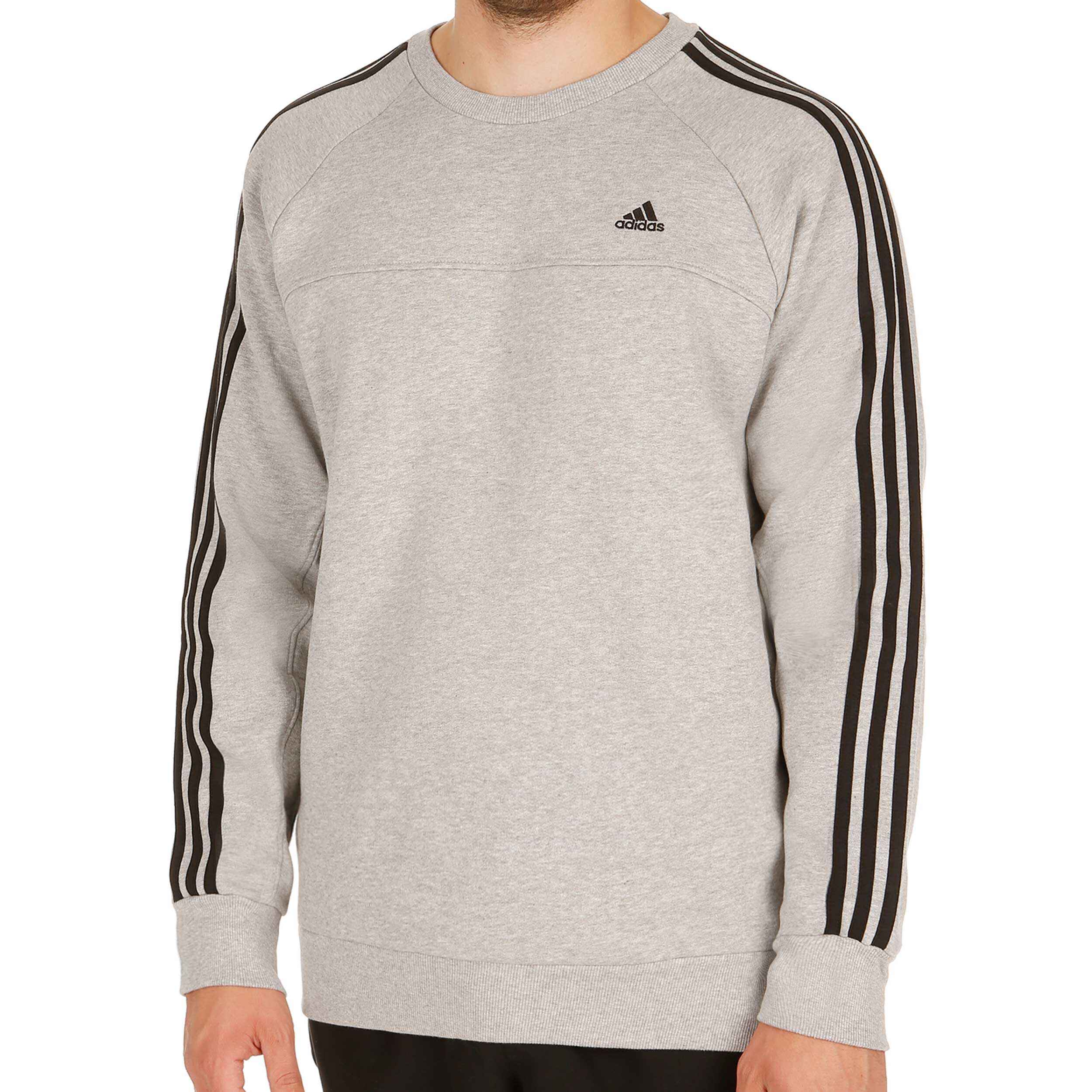 adidas Essentials Essential 3S Crew Sweatshirt Herren Grau adidas Essentials Essential 3S Crew Sweatshirt Herren
