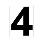 Tegra Platzbedarf Tegra Platzziffer 4 Schild-Wei&szlig;,Schwarz