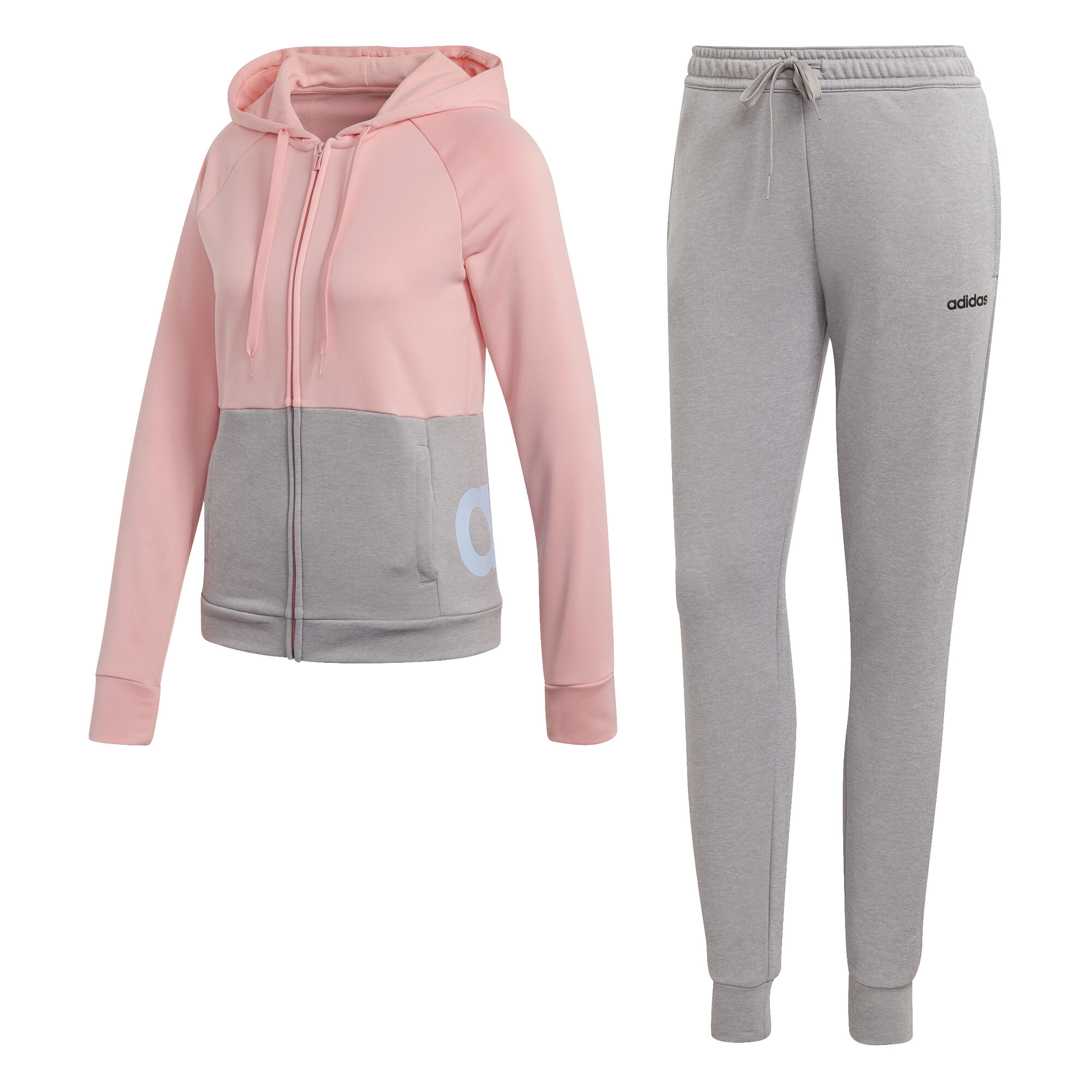 Adidas jogginganzug grau pink on sale