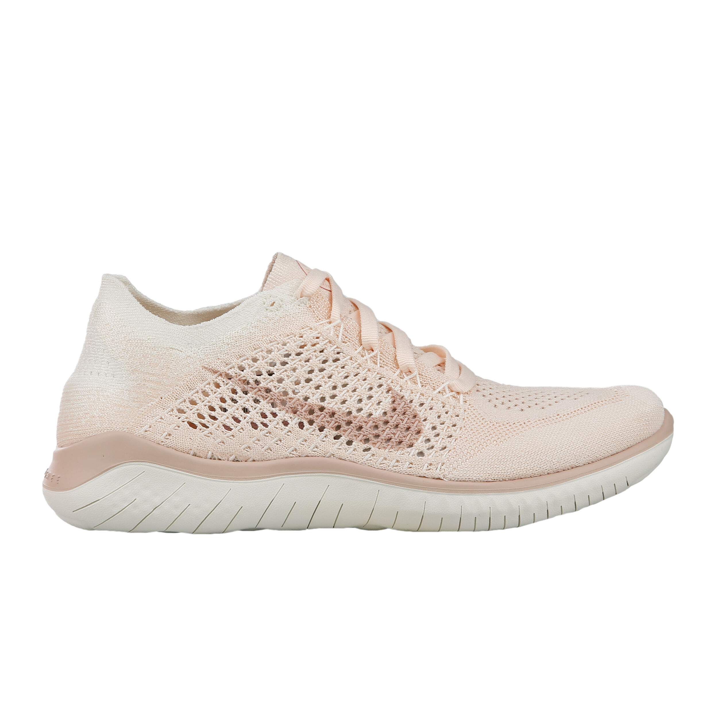 Nike Free Run Flyknit 2018 Fitnessschuh Damen Creme Rosa online