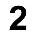 Tegra Platzbedarf Tegra Platzziffer 2 Schild-Weiß,Schwarz