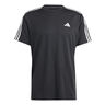 Essentials Train 3-Stripes Training T-Shirt Herren-Schwarz,Weiß