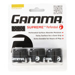 Gamma Overgrips Gamma  Supreme Perforated 3er Pack - schwarz