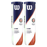 Wilson Tennisbälle Wilson Roland Garros Official Bi Pack 2x 4er Dose