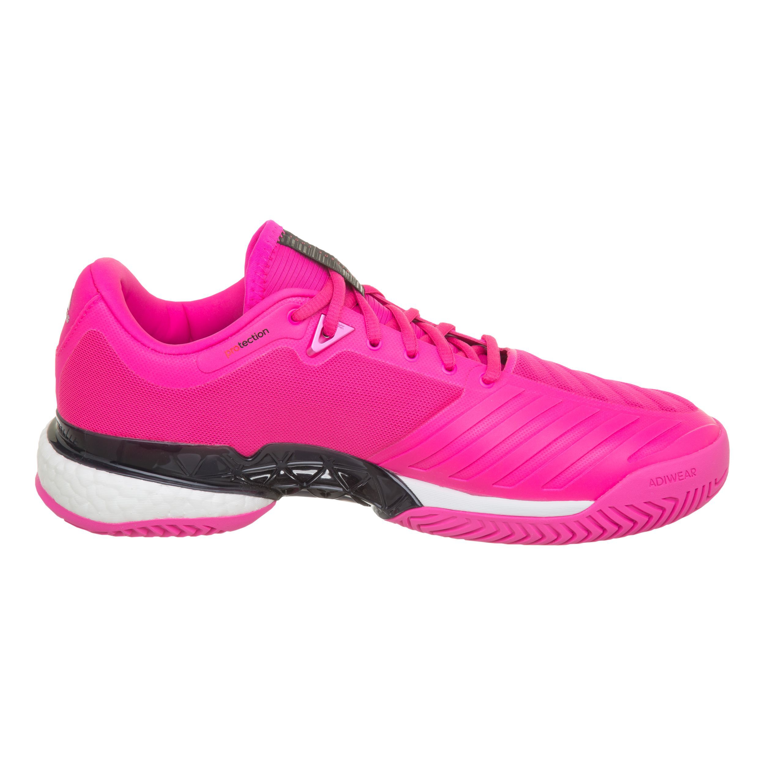 Adidas barricade 2018 boost pink/silver men's shoes clearance