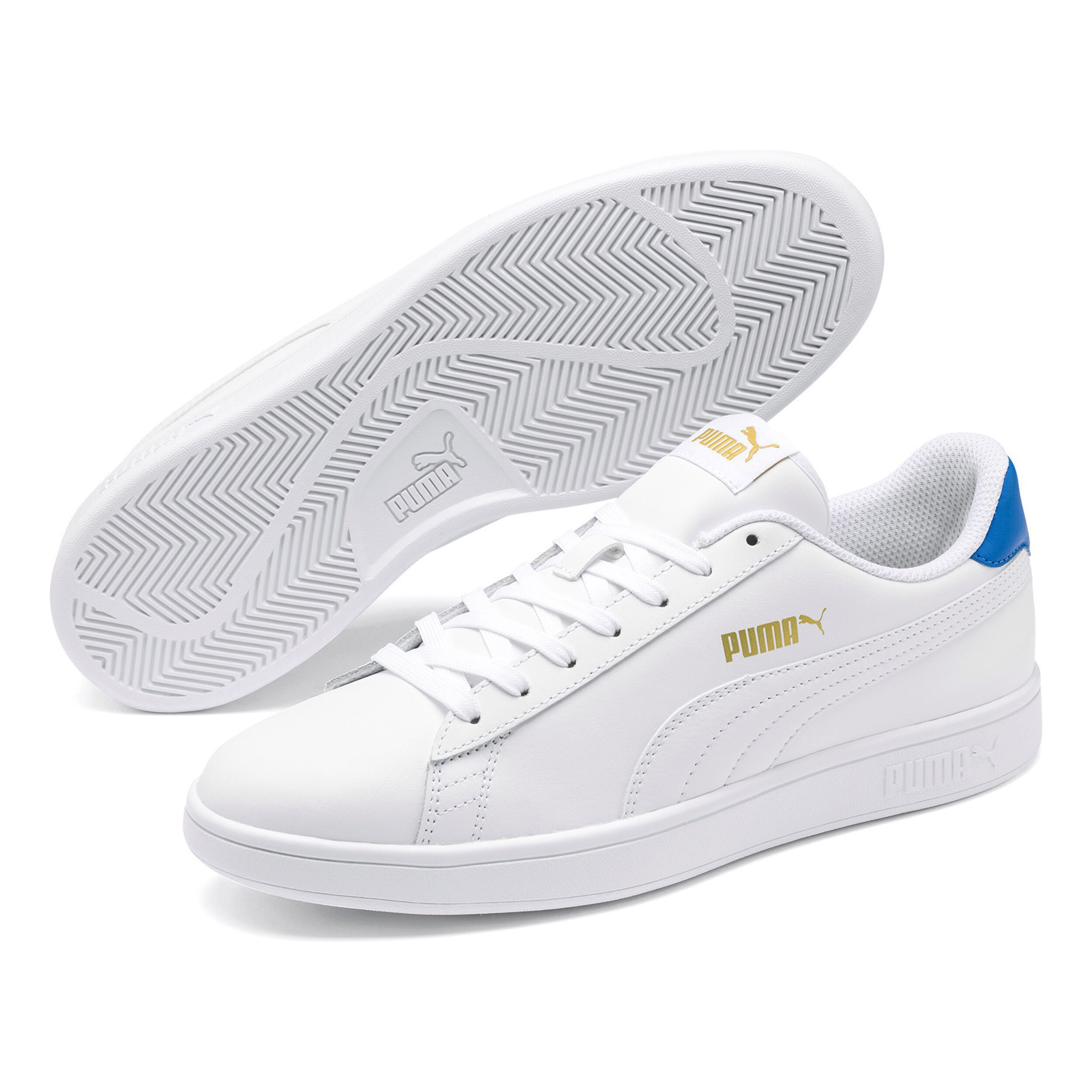 Puma Smash V2 Sneaker Herren WeiB Blau online kaufen Tennis Point AT