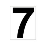 Tegra Platzbedarf Tegra Platzziffer 7 Schild-Weiß,Schwarz