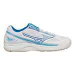 Mizuno Tennisschuhe Mizuno Break Shot Teppichschuh Damen-Weiß,Hellblau