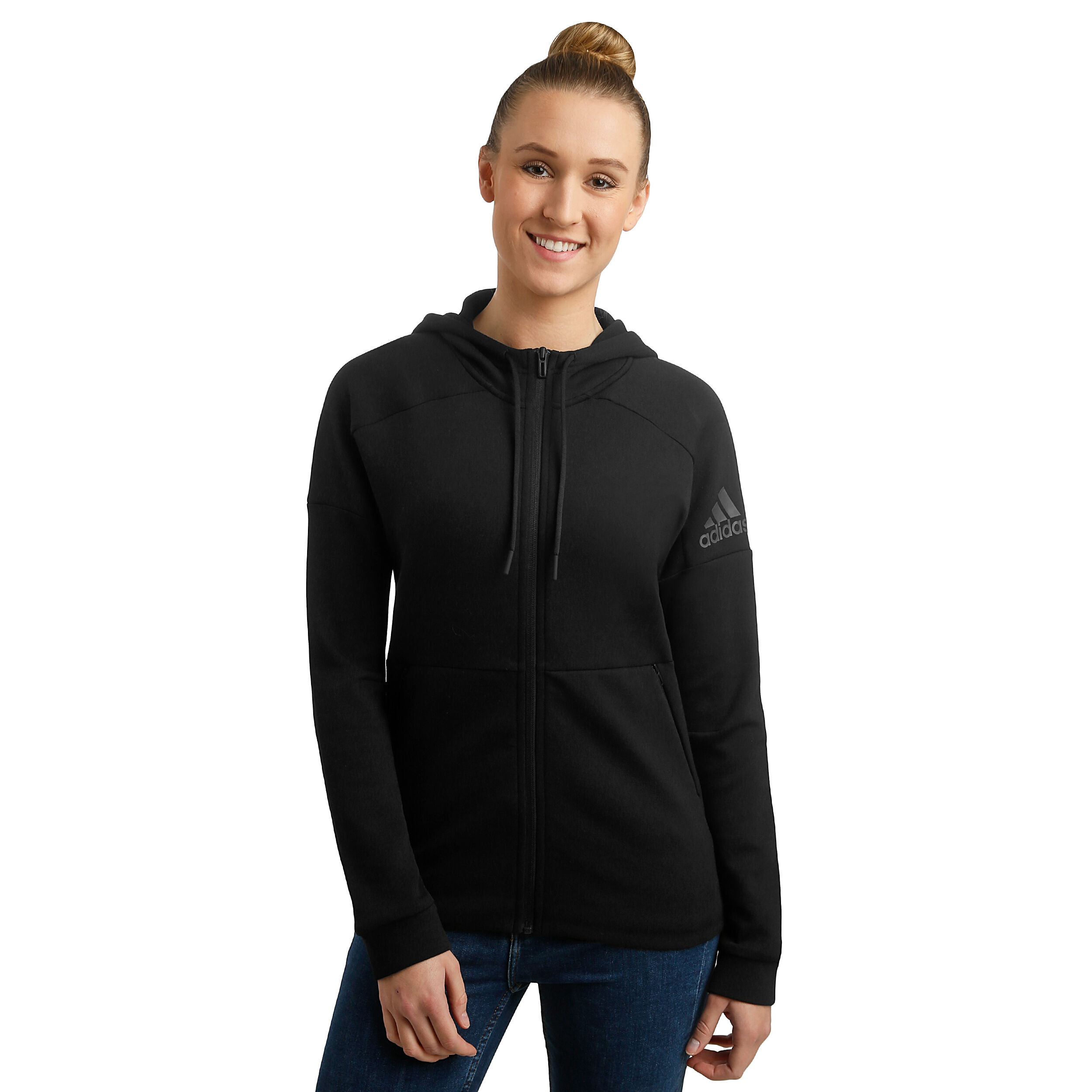 adidas ID Stadium Sweatjacke Damen Schwarz Dunkelgrau online