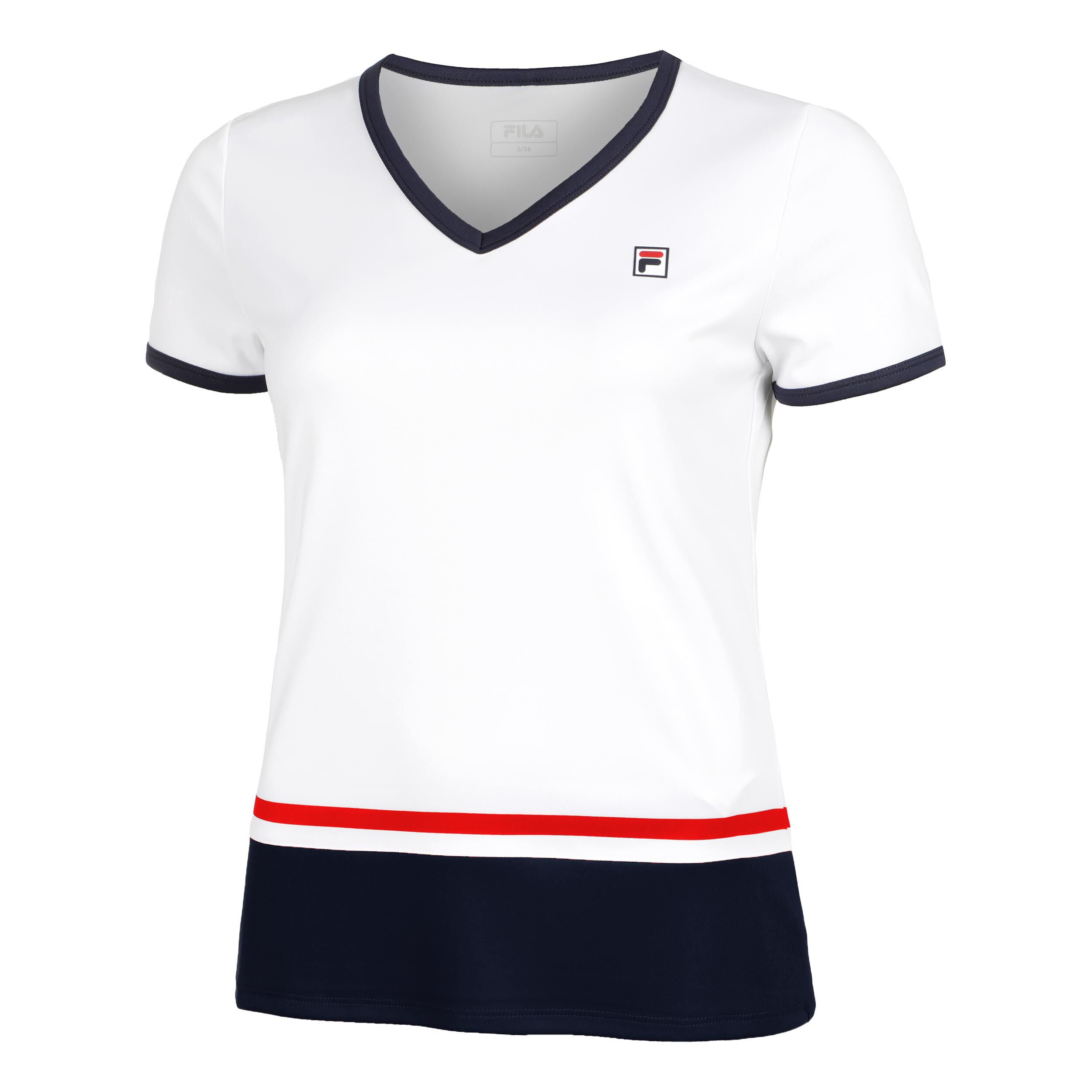 Fila Elisabeth T Shirt Damen WeiB Dunkelblau online kaufen Tennis Point AT