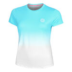BIDI BADU Bekleidung BIDI BADU Crew Gradiant T-Shirt Damen-Türkis,Weiß